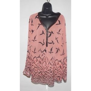 Forever 21 Pink/Brown Top 1X